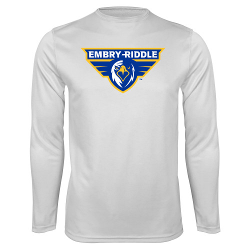  White Performance Long Sleeve Shirt - Athletic Mark