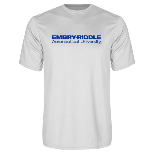  White Performance Tee - Embry-Riddle Aeronautical University