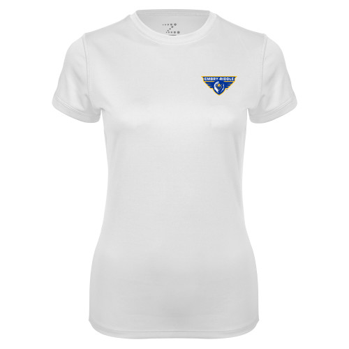  Womens White Performance Tee - Athletic Mark
