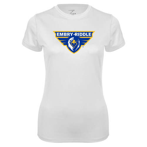 Womens White Performance Tee - Athletic Mark