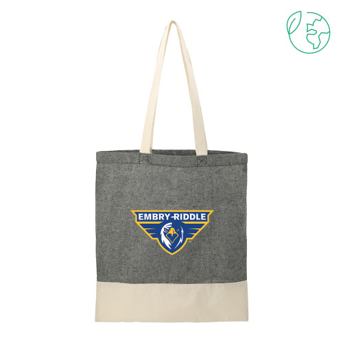  Split Recycled Black Cotton Twill Convention Tote - Athletic Mark