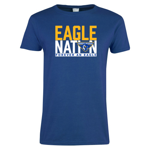 Womens Royal Short Sleeve Tee - Eagle Nation