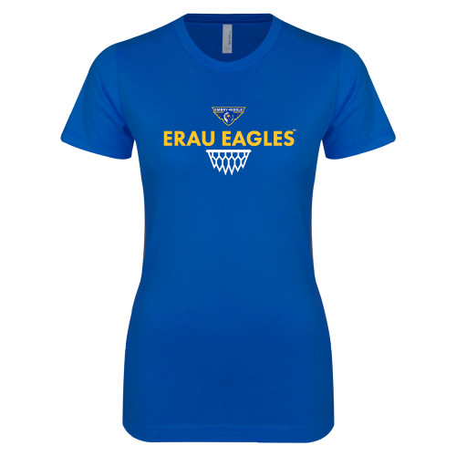  Next Level Womens Royal Boyfriend Tee - Basketball Sharp Net