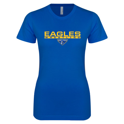  Next Level Womens Royal Boyfriend Tee - Wrestling Bar
