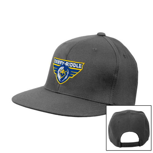  Charcoal Flat Bill Snapback Hat - Athletic Mark