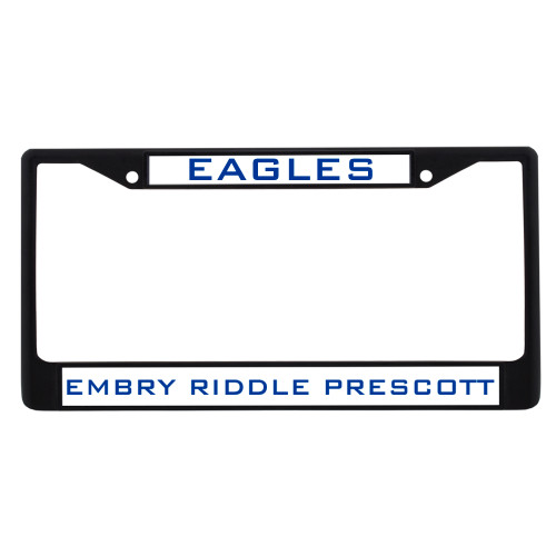  Metal License Plate Frame in Black - Eagles