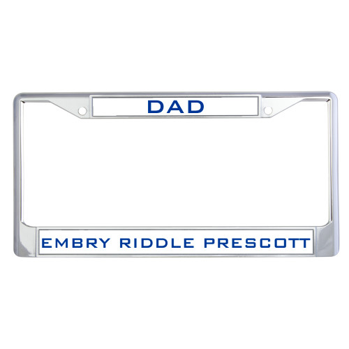  Dad Metal License Plate Frame in Chrome - Dad