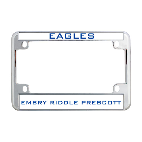  Metal Motorcycle License Plate Frame in Chrome - Eagles