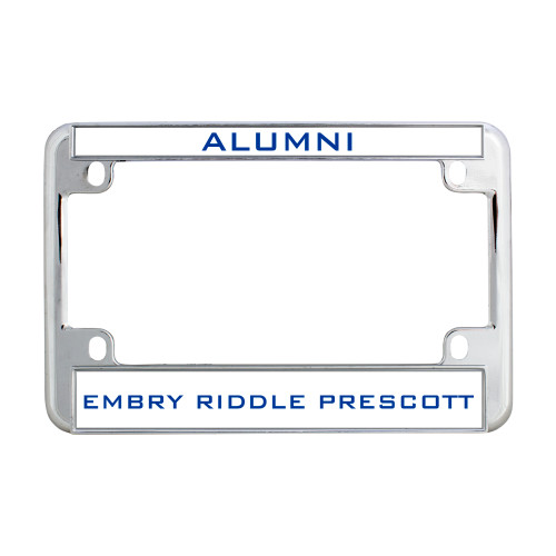  Metal Motorcycle License Plate Frame in Chrome - Alumni