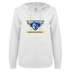 Thumbnail image for  ENZA Womens White V Notch Raw Edge Fleece Hoodie
