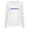 Thumbnail image for  Womens White Long Sleeve V Neck Tee