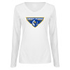 Thumbnail image for  Womens White Long Sleeve V Neck Tee