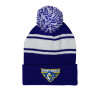 Thumbnail image for  Royal/White Two Tone Knit Pom Beanie w/Cuff