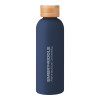 Thumbnail image for  Blair Navy Stainless Steel Bottle w/ Bamboo Lid 17 oz