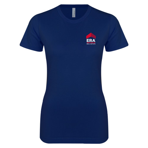 Next Level Womens Navy Boyfriend Tee-ERA