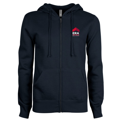 ENZA Womens Navy Fleece Full Zip Hoodie-ERA