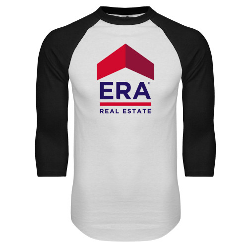White/Black Raglan Baseball T Shirt-ERA