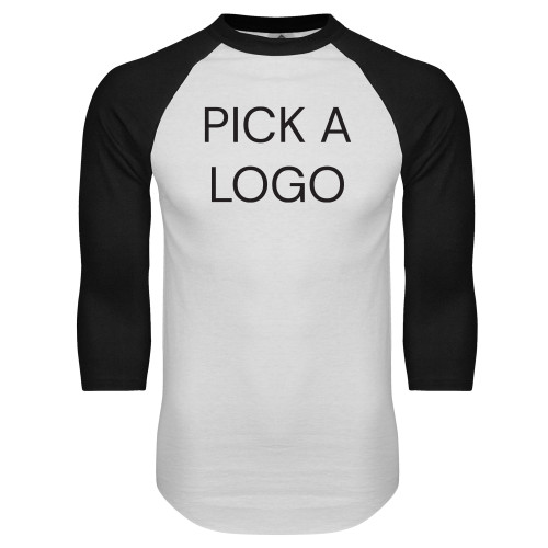 White/Black Raglan Baseball T Shirt-Blank for M Tools Setup