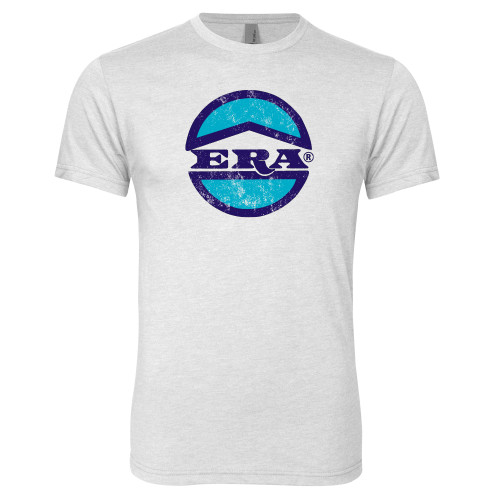 Next Level Heather White Triblend Tee-Vintage ERA Logo