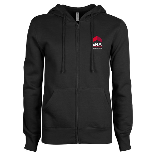 ENZA Womens Black Fleece Full Zip Hoodie-ERA