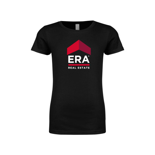 Next Level Girls Black Fashion Fit T Shirt-ERA