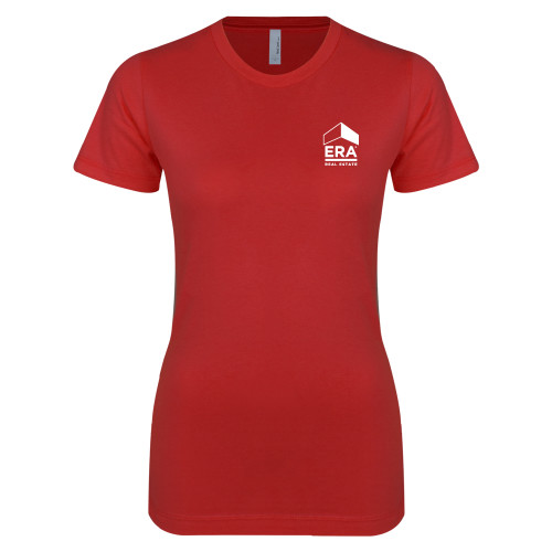Next Level Womens Red Boyfriend Tee-ERA