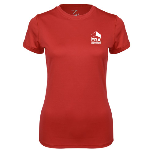 Womens Red Performance Tee-ERA