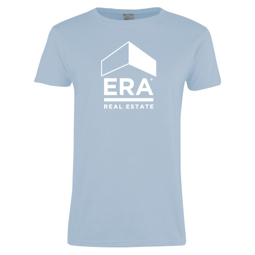 Womens Light Blue Short Sleeve Tee-ERA