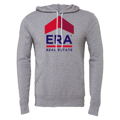 Bella + Canvas Heather Grey Fleece Hood-ERA