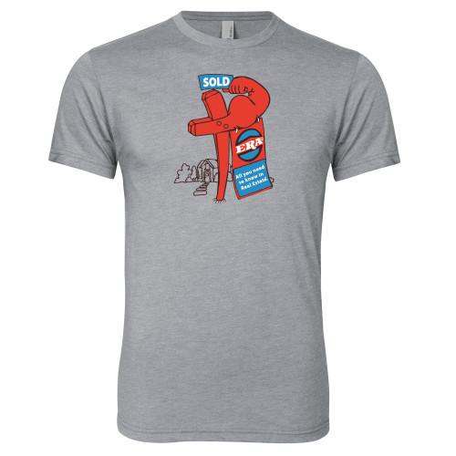 Next Level Heather Grey Triblend Tee-Vintage ERA Muscle Sold Sign