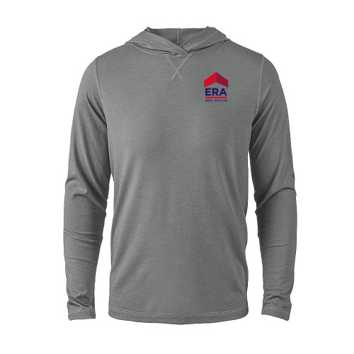 Grey Heather Long Sleeve Hooded Tee-ERA