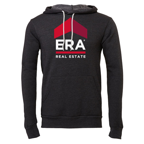 Bella + Canvas Dark Grey Heather Fleece Hood-ERA