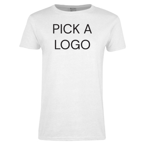 Womens White Short Sleeve Tee-Blank for M Tools Setup