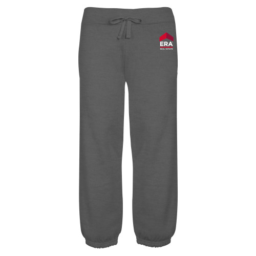 ENZA Womens Dark Heather Banded Fleece Capri-ERA