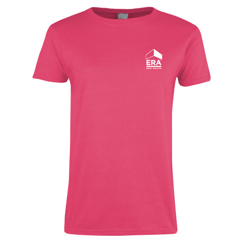 Womens Hot Pink Short Sleeve Tee-ERA