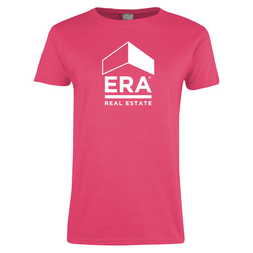 Womens Hot Pink Short Sleeve Tee-ERA