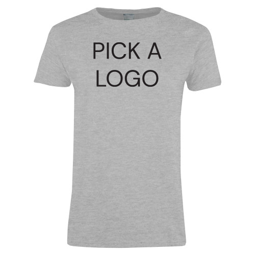Womens Grey Short Sleeve Tee-Blank for M Tools Setup