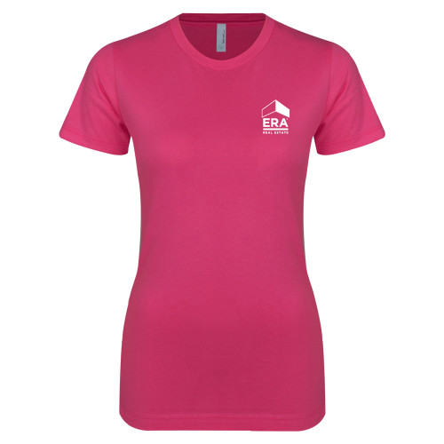 Next Level Womens Fuchsia Boyfriend Tee-ERA