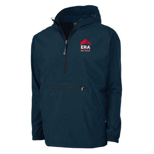 Charles River Navy Pack N Go Pullover Rain Jacket-ERA