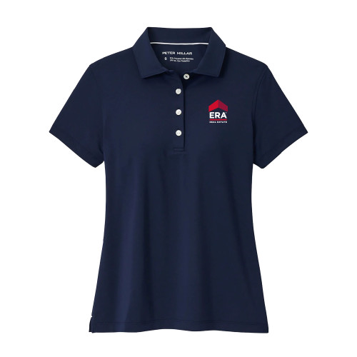  Peter Millar Womens Navy Button Polo - ERA