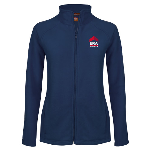 Womens Navy Fleece Full Zip Jacket-ERA