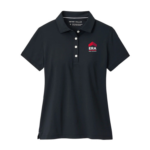  Peter Millar Womens Black Button Polo - ERA