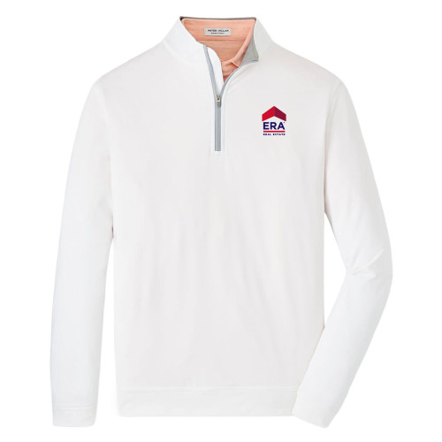  Peter Millar White Perth Performance 1/4 Zip - ERA