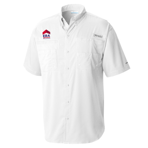 Columbia White Tamiami Performance Short Sleeve Shirt-ERA