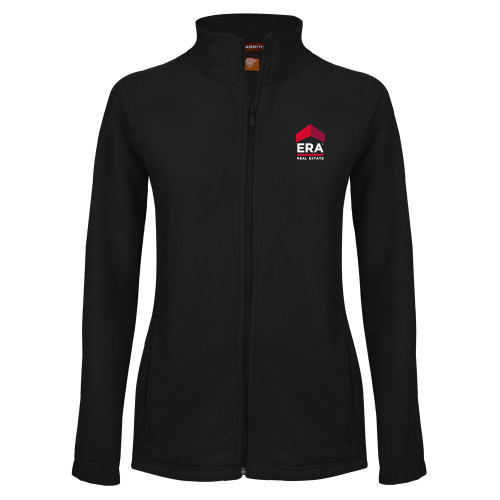 Womens Black Fleece Full Zip Jacket-ERA