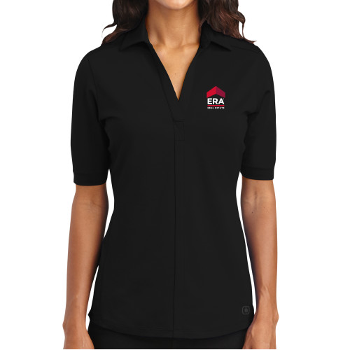 OGIO Womens Black Metro Polo-ERA