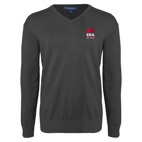 Charcoal Heather VNeck Sweater-ERA