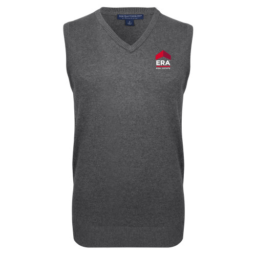 Charcoal VNeck Sweater Vest-ERA