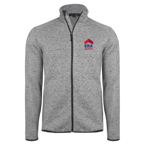 Grey Heather Sweater Fleece Jacket-ERA