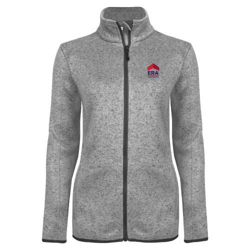 Womens Grey Heather Fleece Jacket-ERA